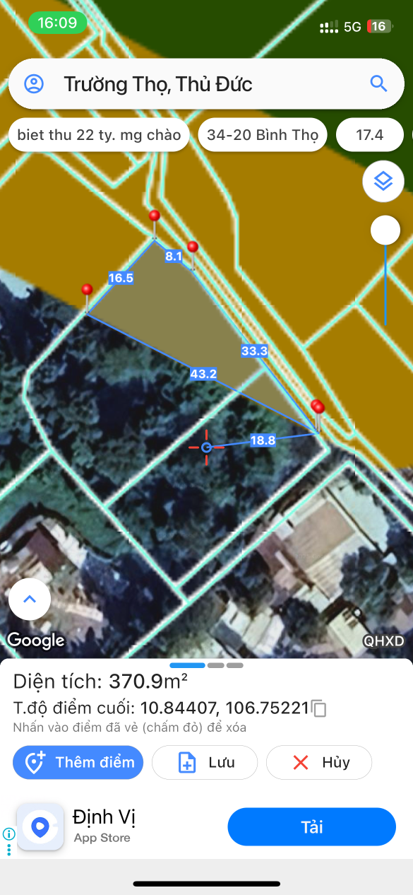 Bán đất 943.2m² ngang 33m giá 13 tỷ Phường Thủ Đức