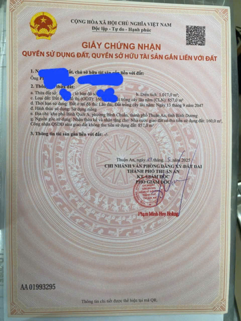 Bán đất 1090.5m² ngang 12m giá 33 tỷ Phường Thuận Giao