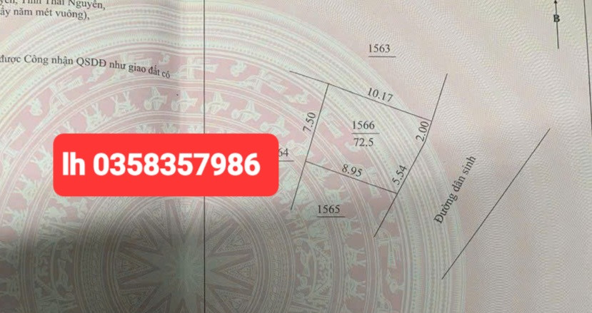 Bán đất 72.5m² ngang 7.5m giá 2.5 tỷ Phường Tích Lương
