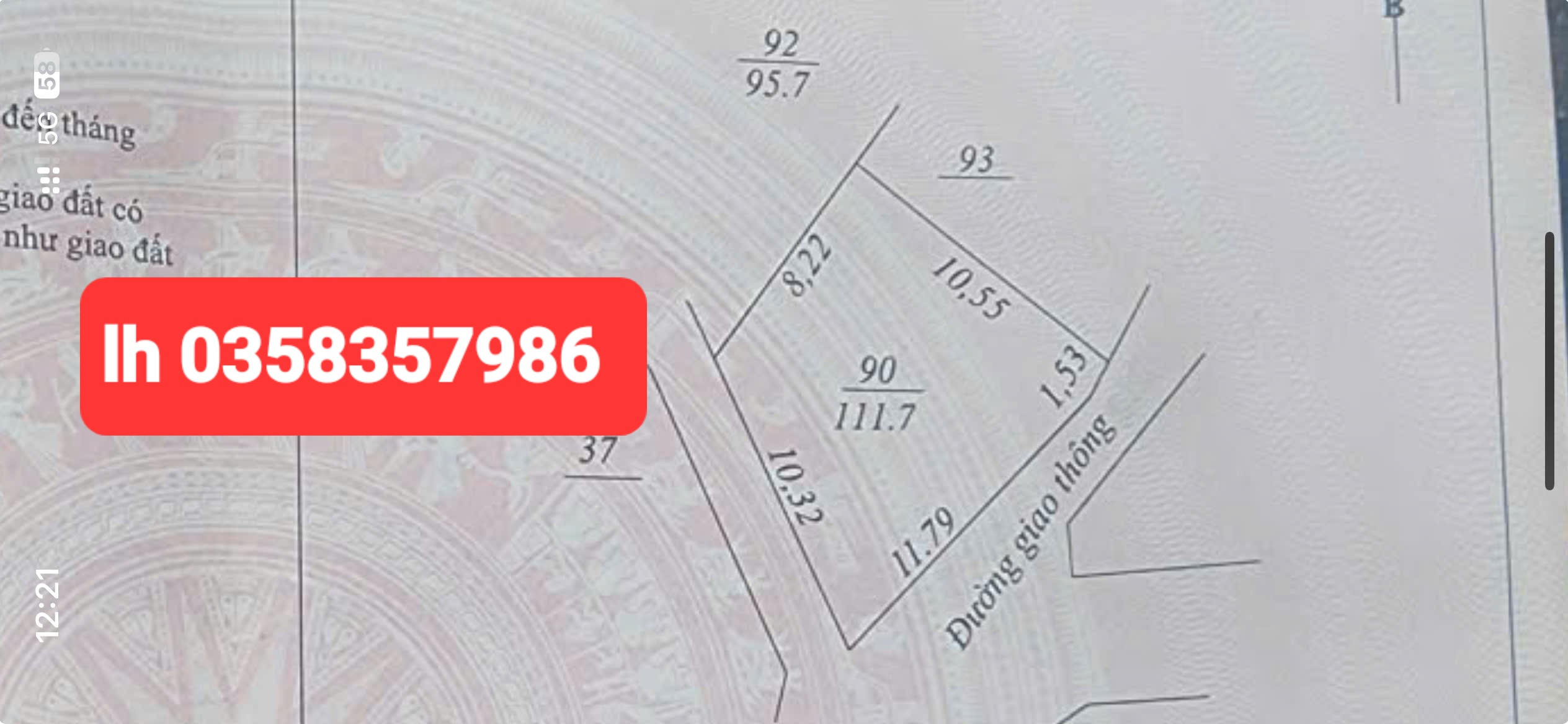 Bán nhà 111.7m² ngang 10.55m giá 4.95 tỷ Phường Tích Lương