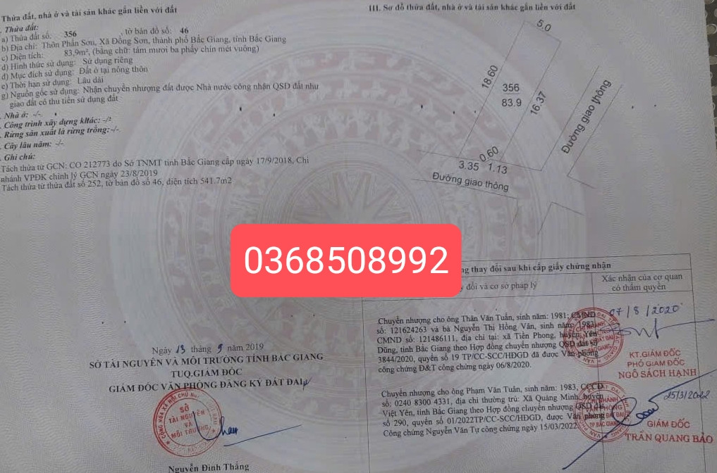 Bán đất 83m² ngang 5m giá 1.85 tỷ Phường Tiền Phong