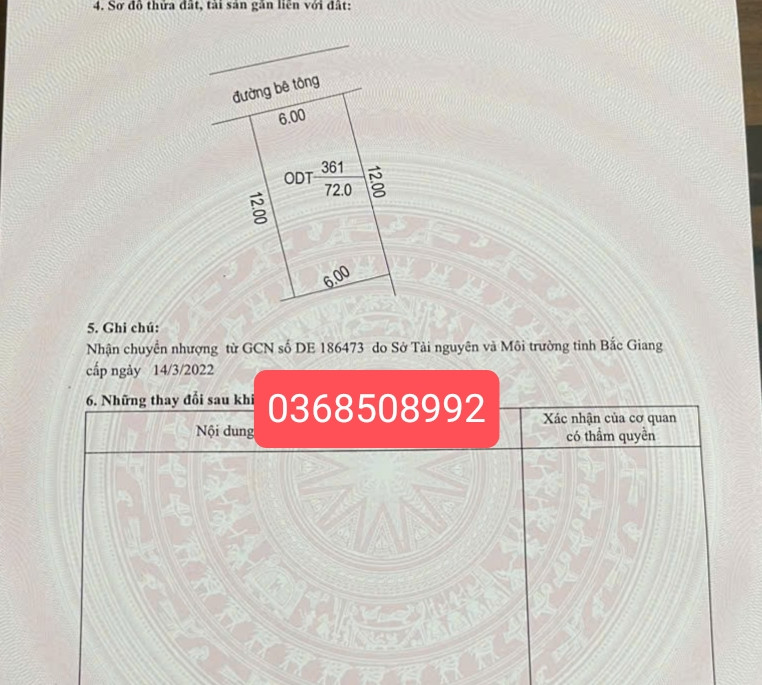 Bán đất 72m² ngang 6m giá 4.6 tỷ Phường Tiền Phong