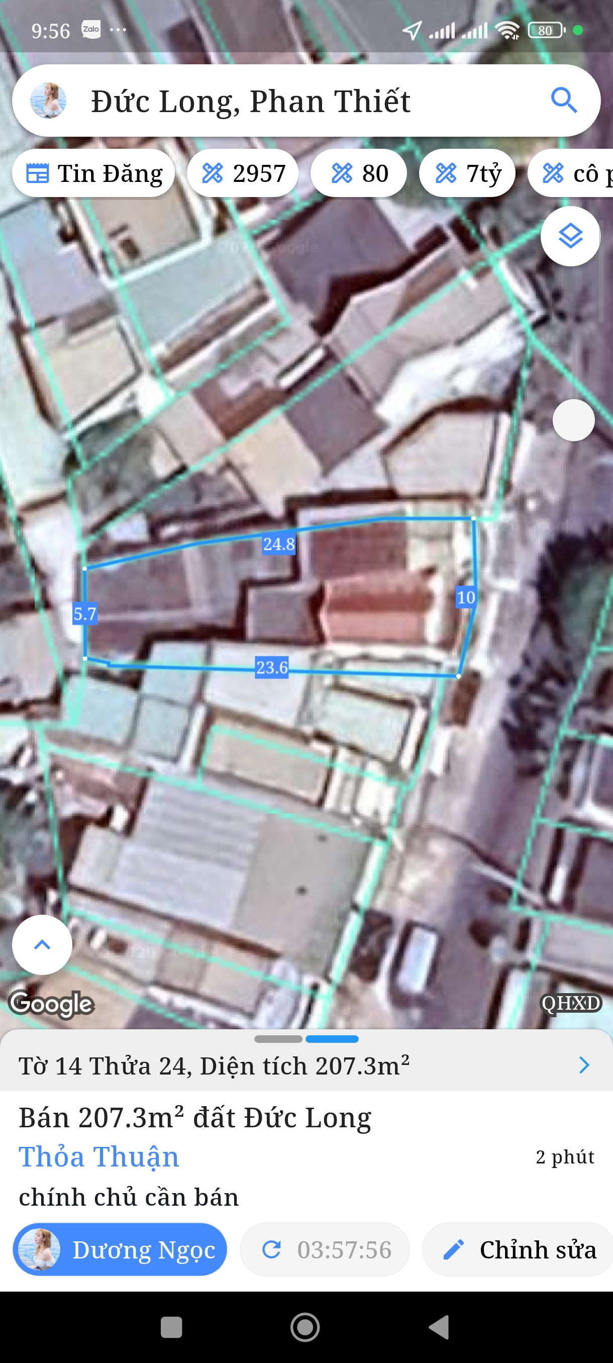 Bán Đất 192m² thổ cư 192m² giá 3.7 tỷ tại Phường Tiến Thành Lâm Đồng