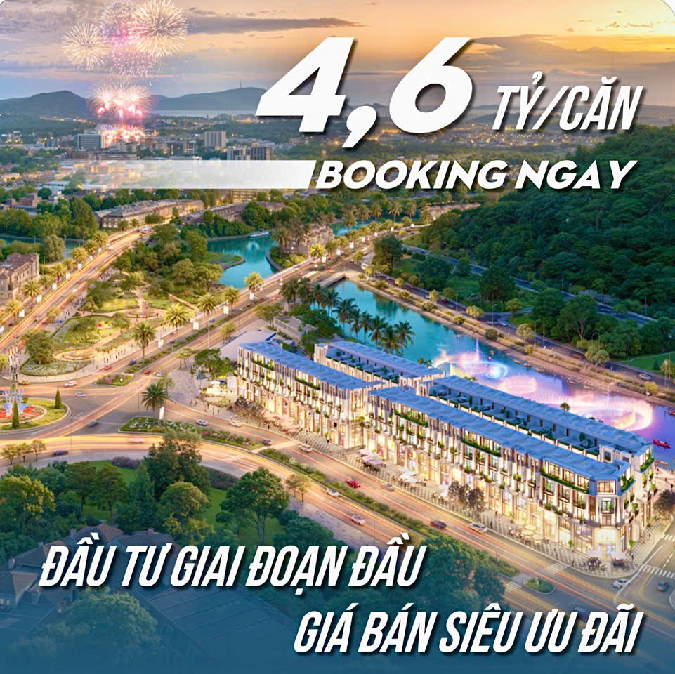 SĂN SHOPHOUSE QUY NHƠN GIÁ CHỈ TỪ 4,6 TỶ!