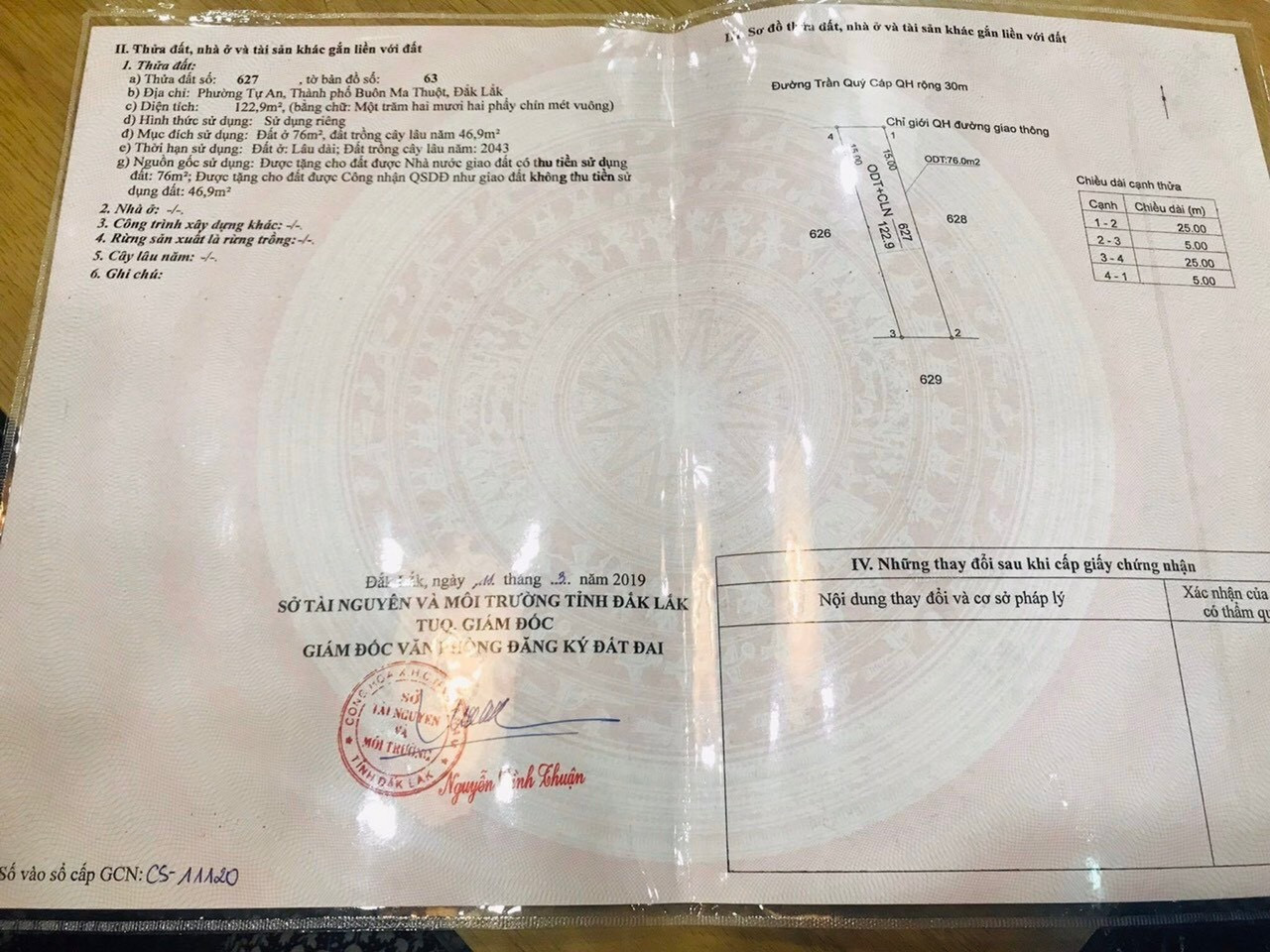 BÁN LÔ ĐẤT MẶT TIỀN TRẦN QUÝ CÁP TP BMT ( cách bệnh viện Vùng Tây Nguyên chỉ 150m) 5x25 tc ❌Chỉ 3ty680 ( Giá bán lỗ sấp mặt)