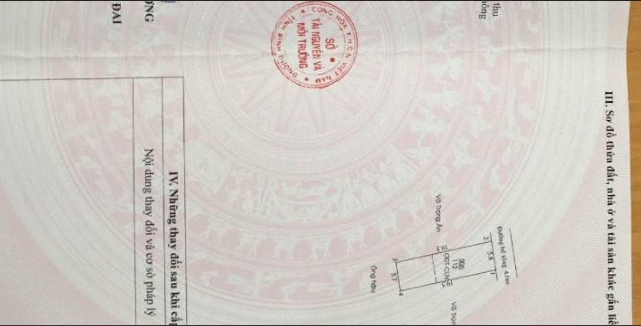 Bán nhà 112m² 1.8 tỷ tại Phường Tương Bình Hiệp Thành phố Thủ Dầu Một