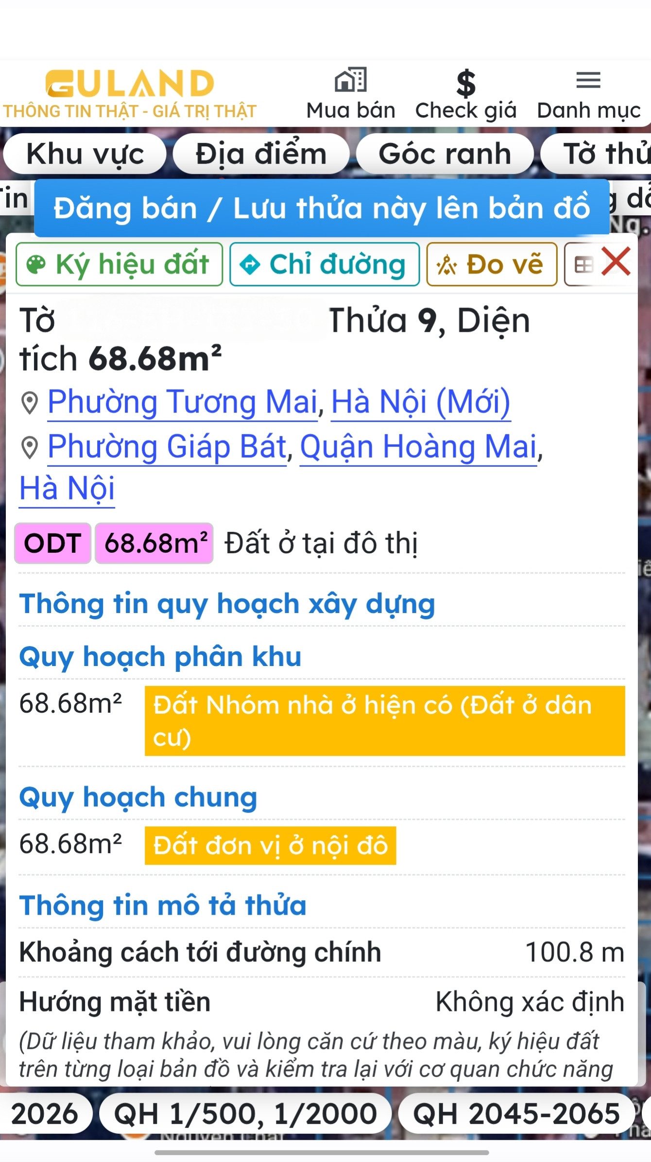Bán nhà 60m² full thổ cư ngang 4,7m giá 28.8 tỷ tại phố Kim Đồng Phường Tương Mai