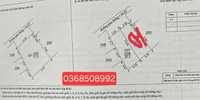 Bán đất 87m² ngang 5,2m giá 580 triệu Phường Vạn Xuân