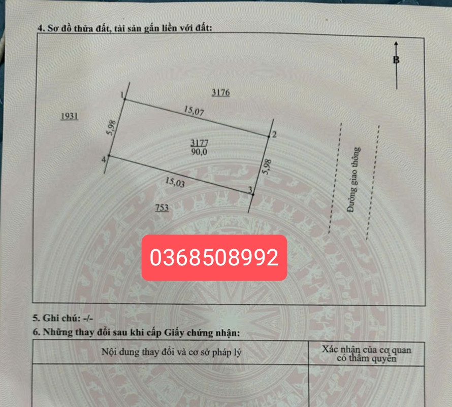Bán đất 90m² full thổ cư ngang 6m giá 1.3 tỷ tại Phường Vạn Xuân