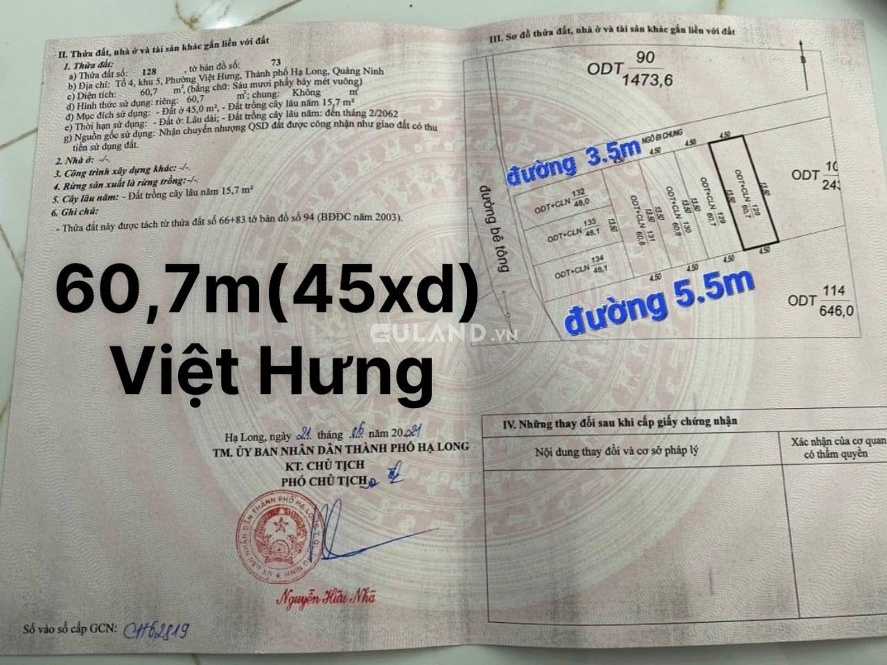 Đất Phân Lô Giá Rẻ - P. Việt Hưng
