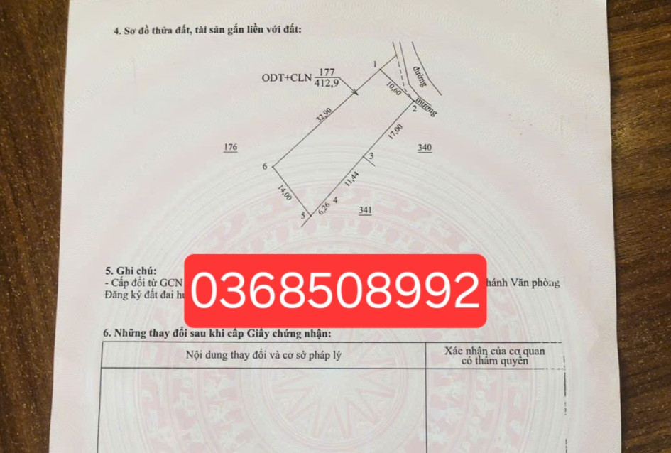 Bán đất 412m² ngang 10,6m giá 2.6 tỷ Phường Việt Yên