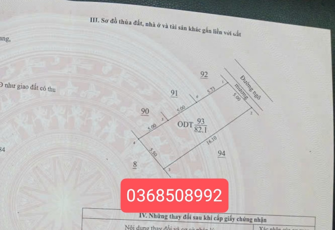 Bán đất 82m² ngang 5m giá 1.85 tỷ Phường Việt Yên