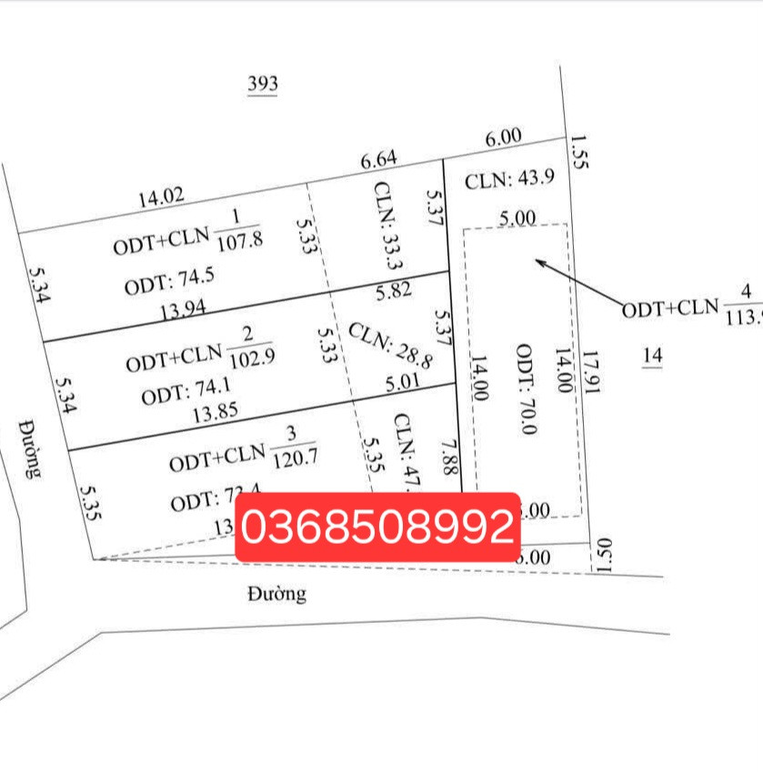 Bán đất 107m² ngang 5,3m giá 960 triệu Phường Việt Yên