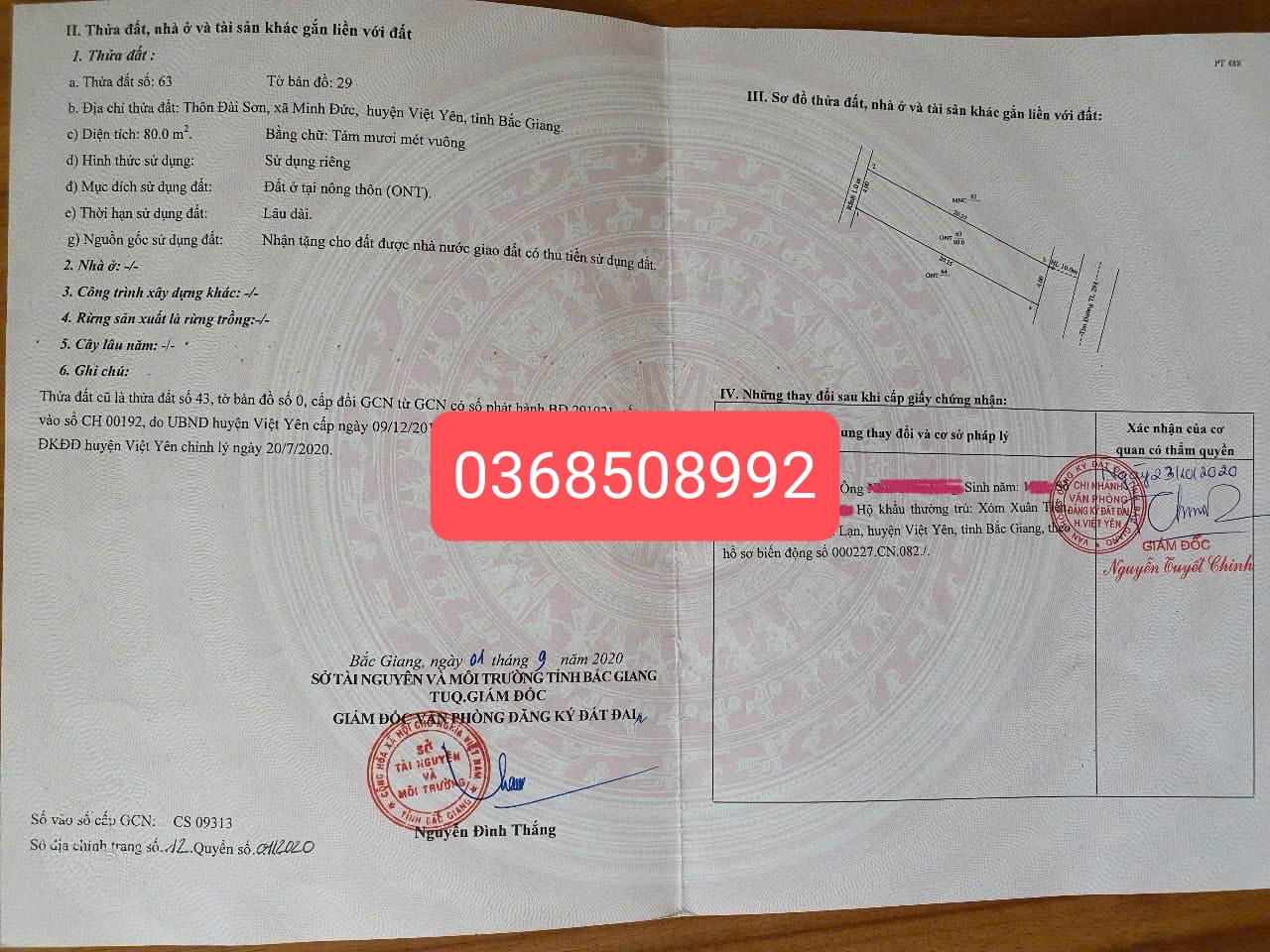 Bán đất 80m² ngang 4m giá 2.77 tỷ Phường Việt Yên