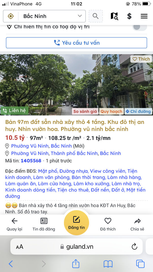 Bán đất Phường Vũ Ninh