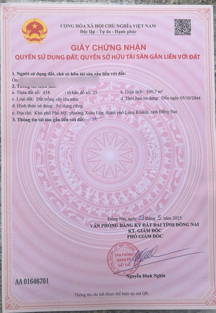 bán vườn sầu riêng Long Khánh giá chỉ 790tr