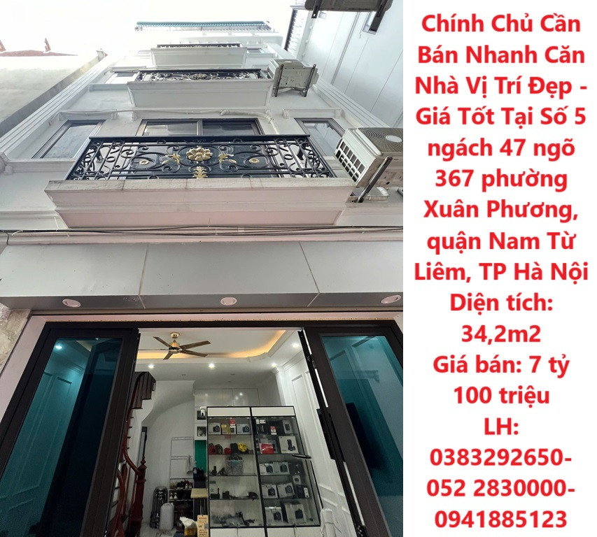 Chính Chủ Cần Bán Nhanh Căn Nhà Vị Trí Đẹp - Giá Tốt Tại quận Nam Từ Liêm, TP Hà Nội