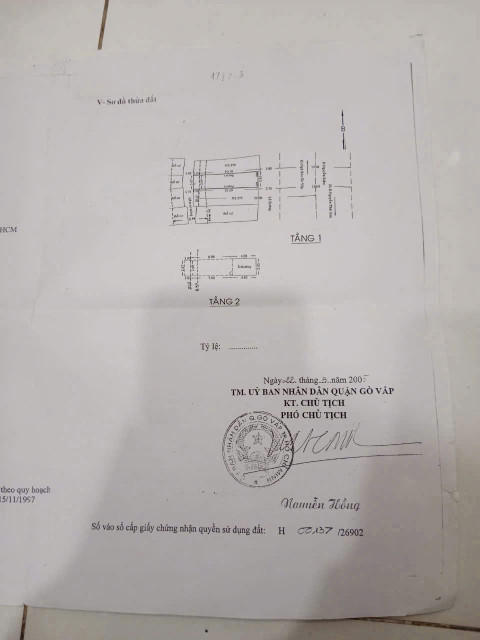Bán nhà 32.4m² 5.25 tỷ Quận Gò Vấp