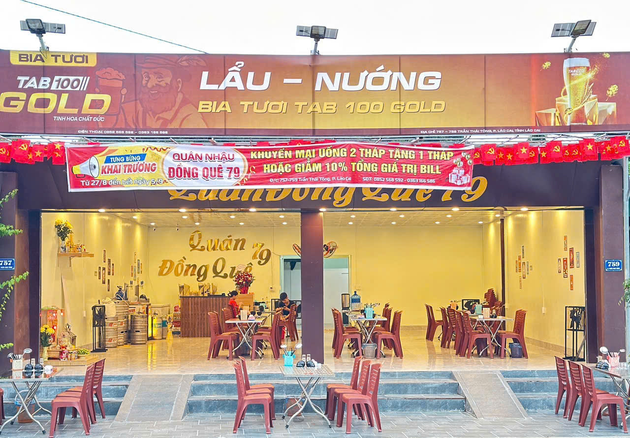 CẦN NHƯỢNG LẠI QUÁN BIA – LẨU – NƯỚNG DO BẬN CÔNG VIỆC - DUYÊN HẢI, LÀO CAI