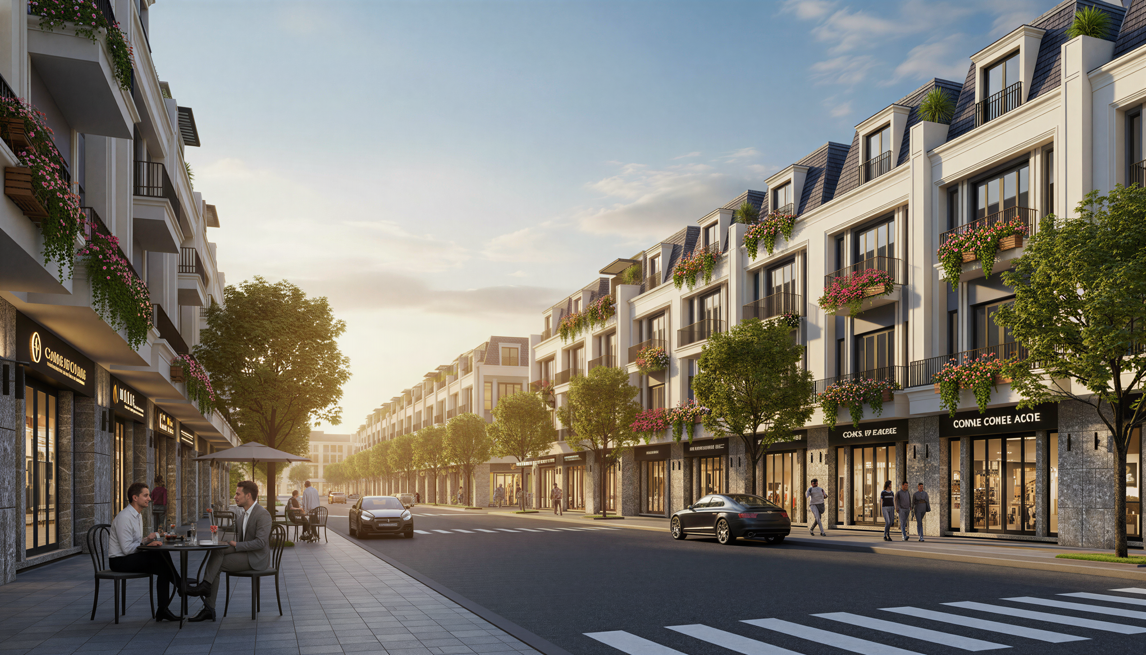 Lô góc shophouse 2 mặt tiền – 70 triệu/m² – Nằm trên nút giao 2 trục chính dự án