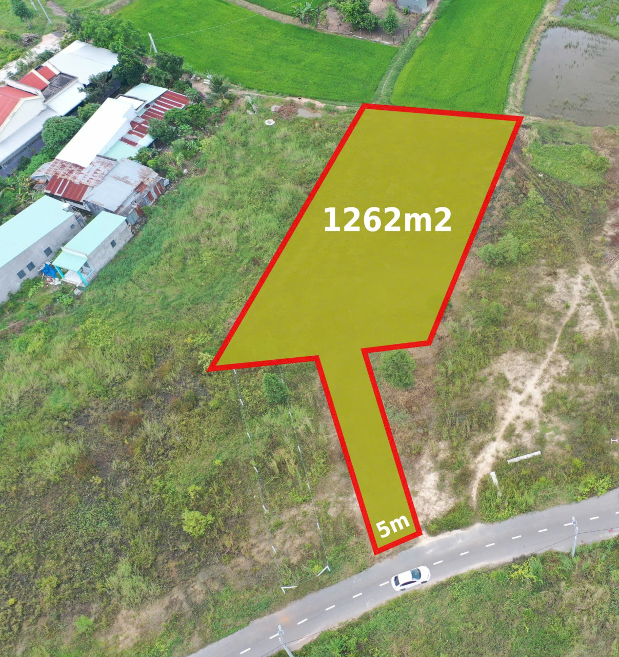 lô đất biệt thự 1262m2 có 400m thổ cư ngay TTHC Đất Đỏ