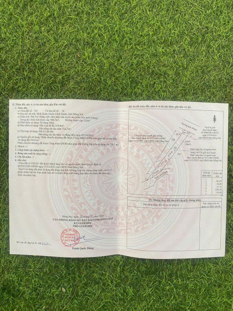 CHÍNH CHỦ CẦN BÁN GẤP LÔ ĐẤT CÓ VỊ TRÍ ĐẸP TẠI THỊ TRẤN ĐỊNH QUÁN  - H. ĐINH QUÁN  - ĐỒNG NAI.