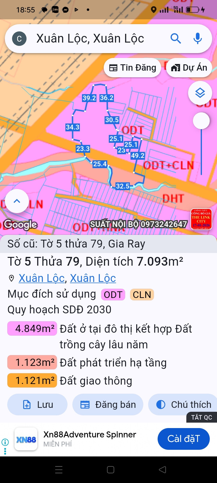 Bán ĐẤT GẦN KDL NÚI CHƯA CHAN XUÂN LỘC