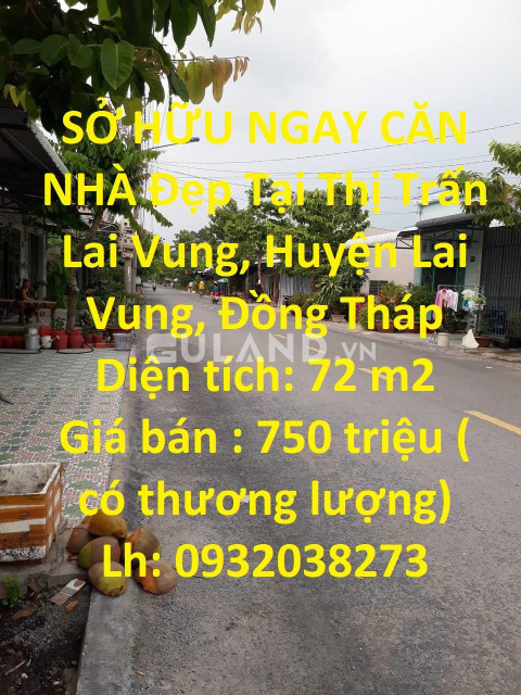 SỞ HỮU NGAY CĂN NHÀ Đẹp Tại Thị Trấn Lai Vung, Huyện Lai Vung, Đồng Tháp