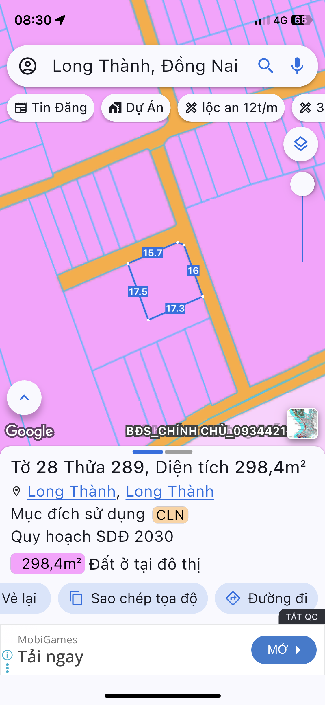 Trung tâm thị trấn long thành. Cách chợ mới 600m