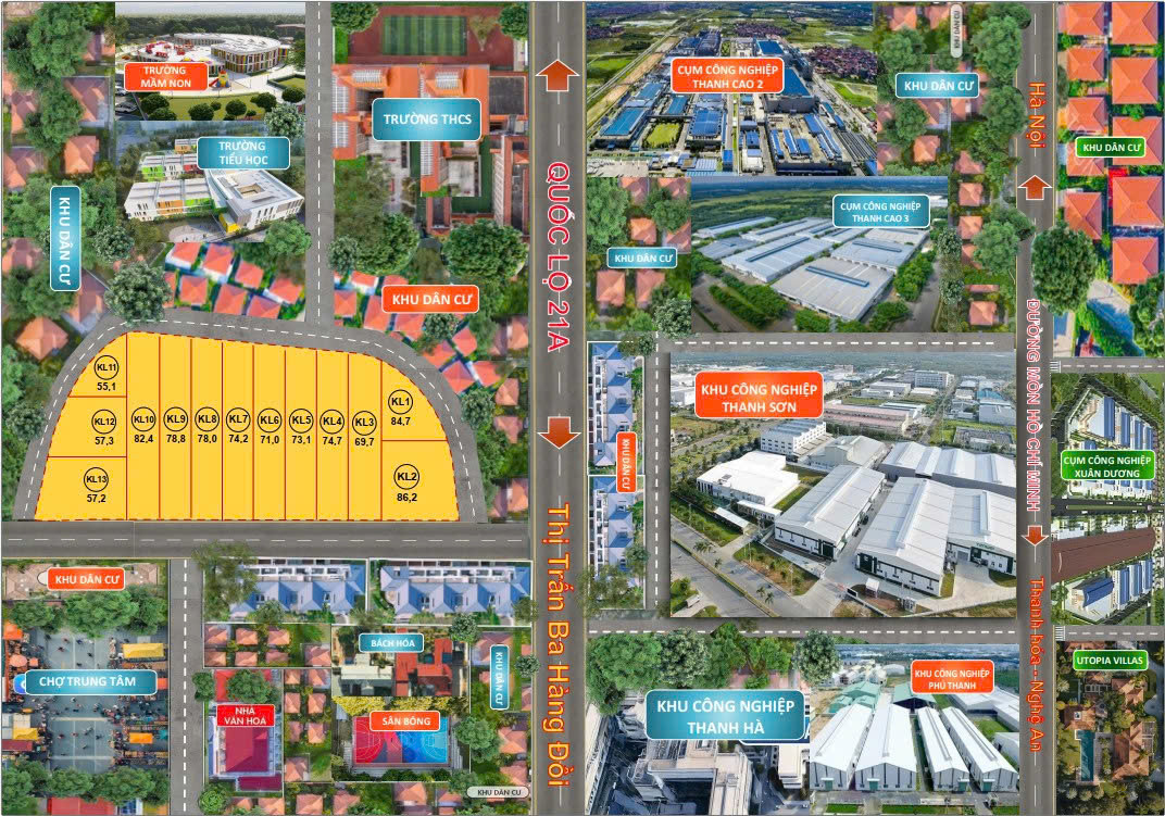 Đất nền gần KCN Thanh Sơn – Hòa Bình 300tr/ nền