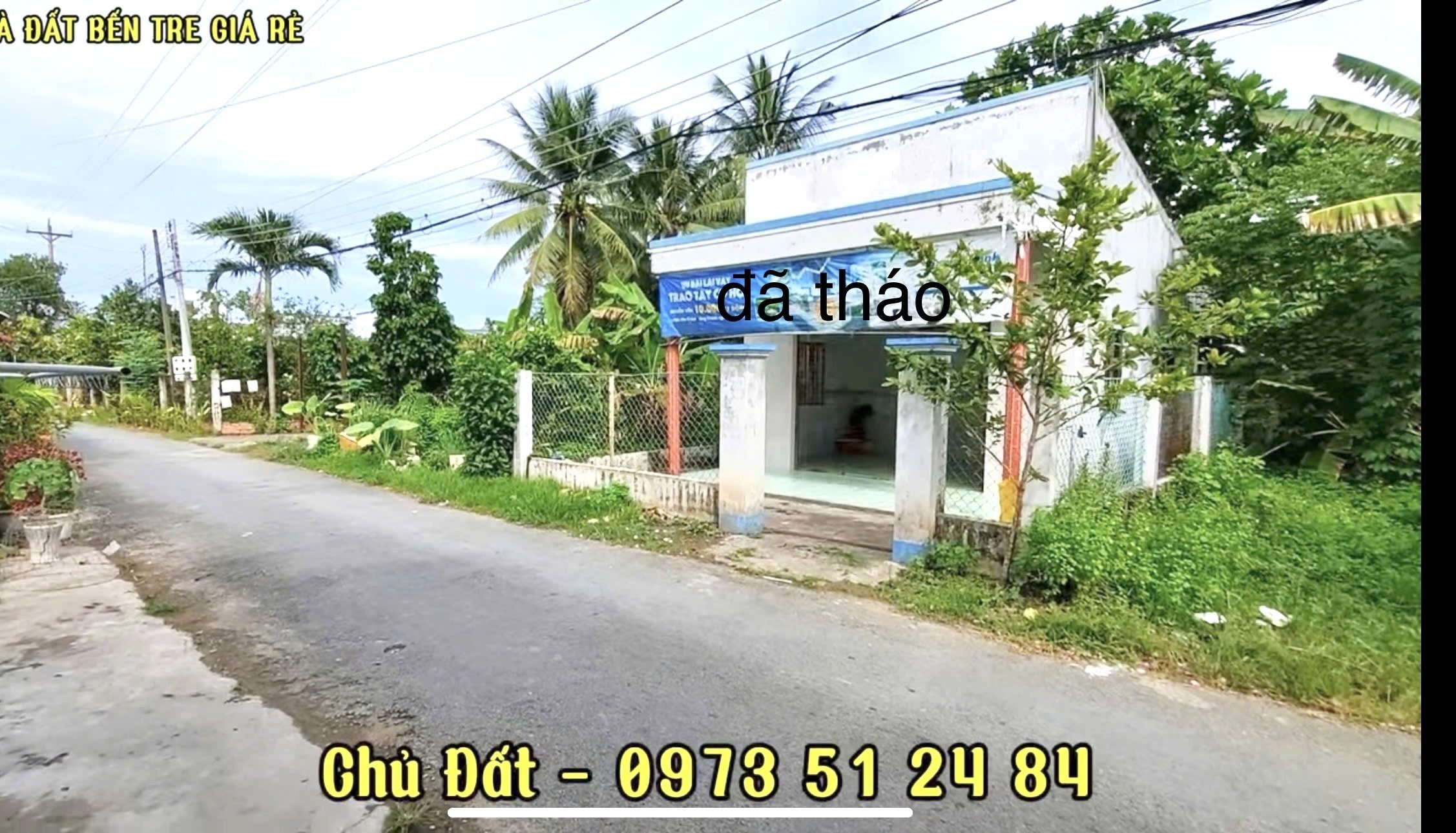 BÁN ĐẤT KHU PHỐ 7 MỎ CÀY NAM MẶT TIỀN BỜ KÈ SÔNG MỎ CÀY NAM GIÁ 8xx TR.IỆU