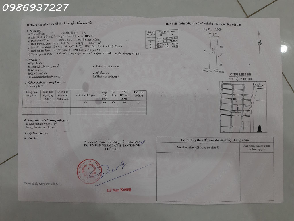CHÍNH CHỦ SANG NHƯỢNG NHÀ ĐẤT, TP. PHÚ MỸ, BÀ RỊA - VŨNG TÀU