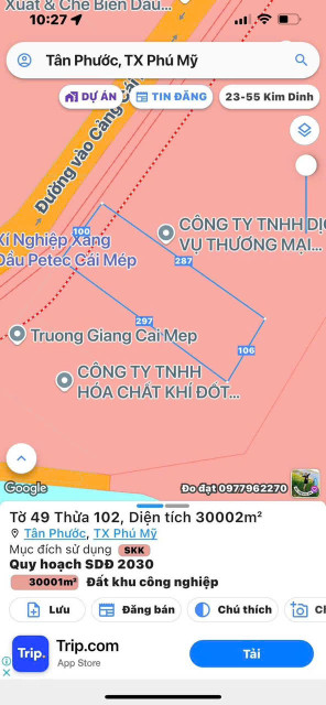 BDS HVL Diện tích: 30.000m² (3 hecta)