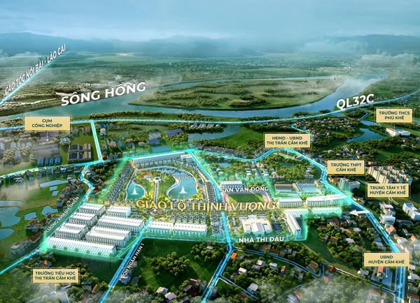 CƠ HỘI ĐẦU TƯ VÀNG: ĐẤT NỀN DỰ ÁN CẨM KHÊ CENTRAL PARK CHỈ TỪ XX TRIỆU/M²