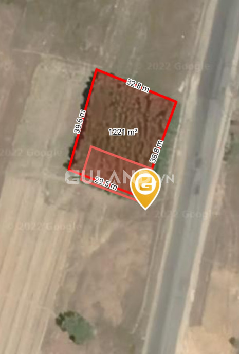 Bán  đất mặt tiền đường QL55B. DT1000m². Có 39m mặt tiền và 200m2 thổ cư. tại Thị trấn Tân Nghĩa, Huyện Hàm Tân, Bình Thuận