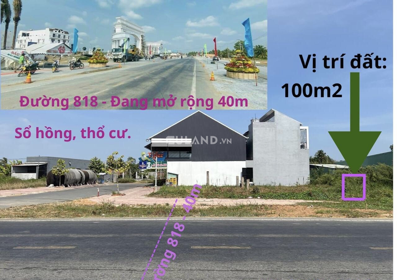 Cần tiền bán lô đất ngay trung tâm Thủ Thừa Long An , Sổ Hồng Riêng
