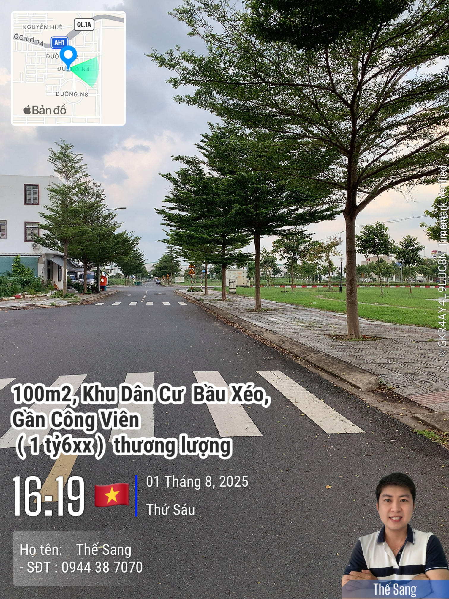 Bán 100m2 Tại Khu Dân Cư Bầu Xéo Trảng Bom,Sổ Riêng Thổ Cư 100%