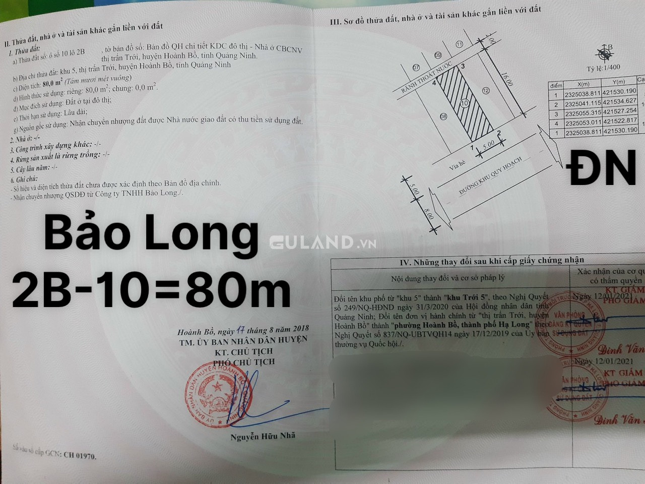 Dự Án Bảo Long - Hoành Bồ