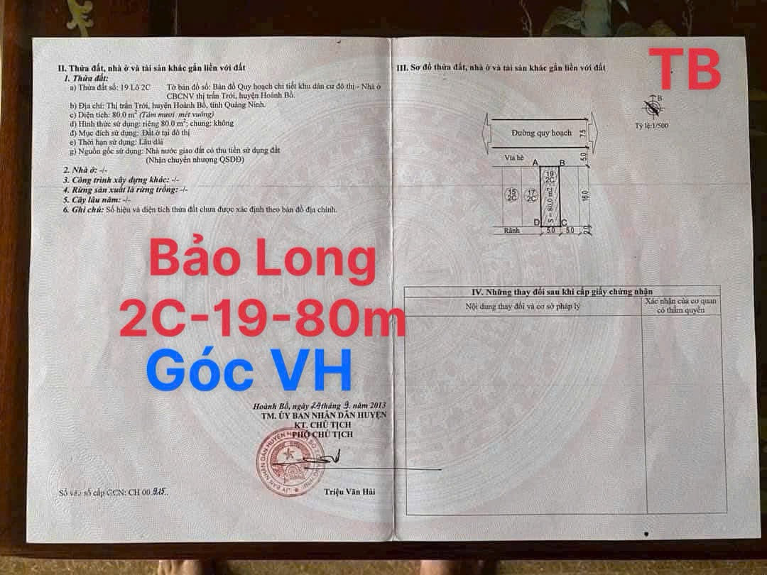 DỰ ÁN BẢO LONG - HOÀNH BỒ