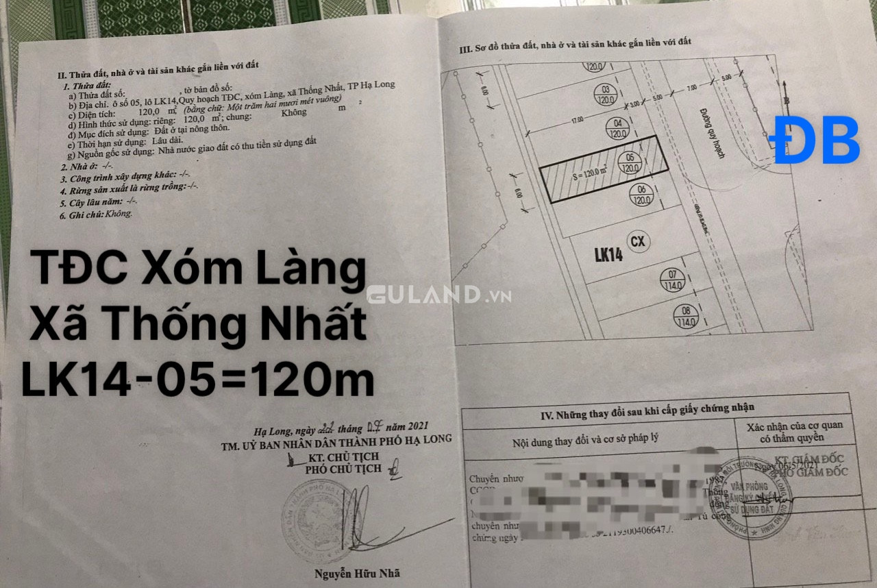 TĐC Xóm Làng-Xã Thống Nhất