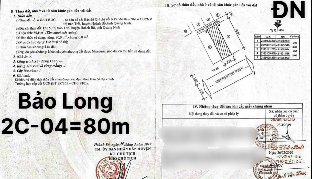 Dự Án Bảo Long - Hoành Bồ