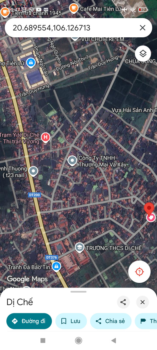 Bán đất ở đô thị, tt Vương, Tiên Lữ, Hưng Yên