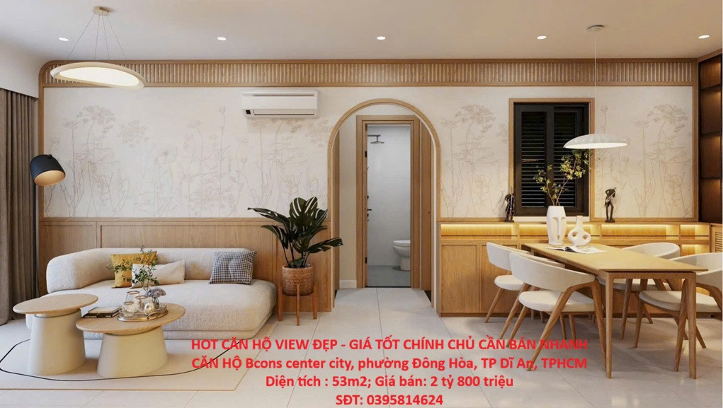 HOT CĂN HỘ VIEW ĐẸP - GIÁ TỐT CHÍNH CHỦ CẦN BÁN NHANH CĂN HỘ tại TP Dĩ An, TPHCM