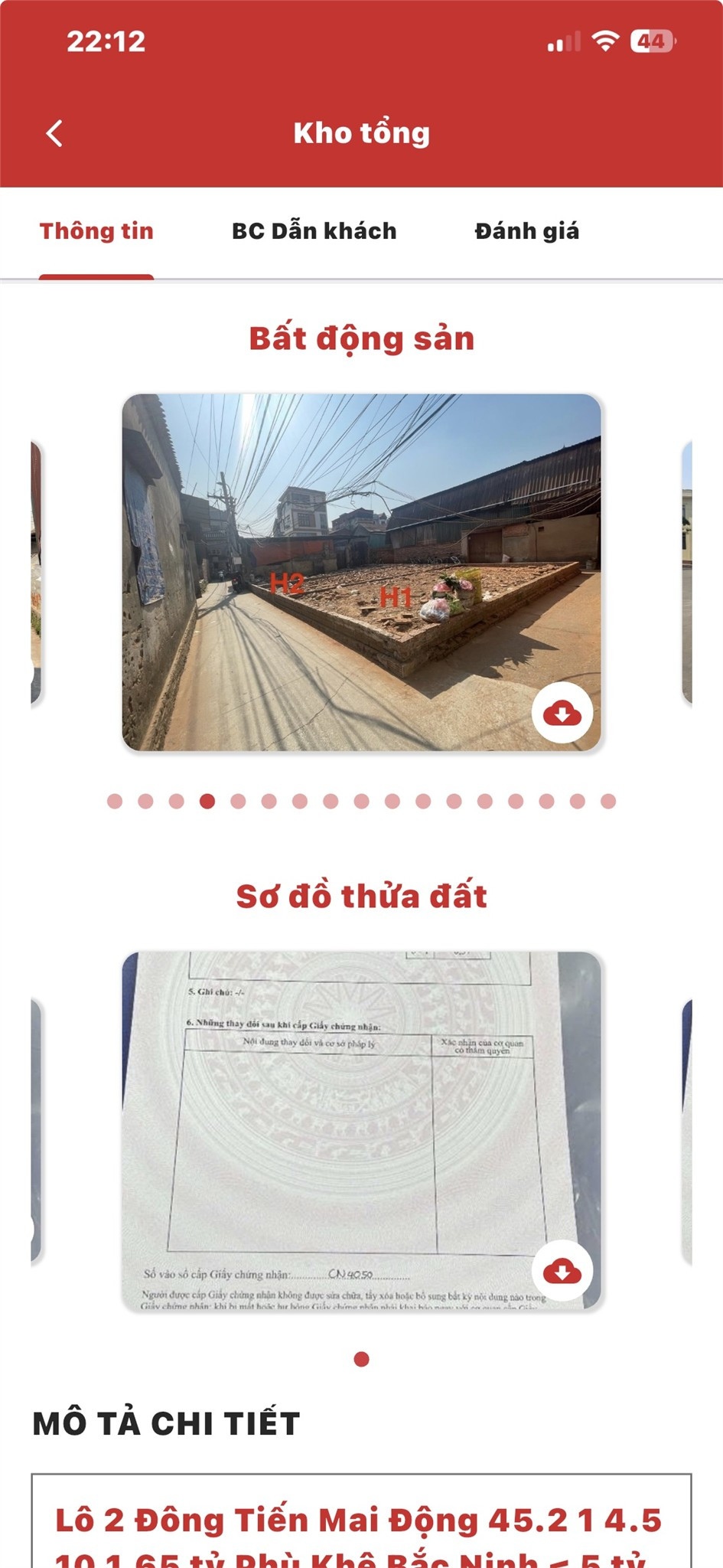 Bán nhanh 2 lô đất lo H1 Đông Tiến vuông góc đẹp 3 mặt tiền +lo 2H tại Đông Tiến Từ Sơn Bắc Ninh