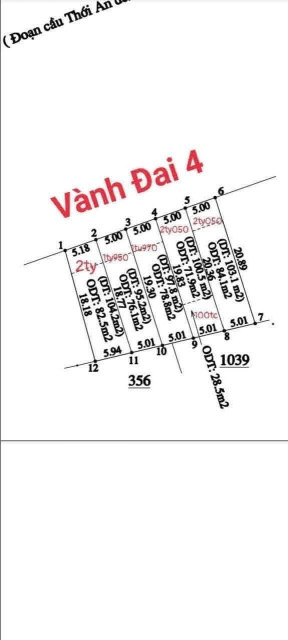 Bán đất mặt tiền đường vành đai 4 An Điền Bến Cát gần cầu Thới An giá 1ty950