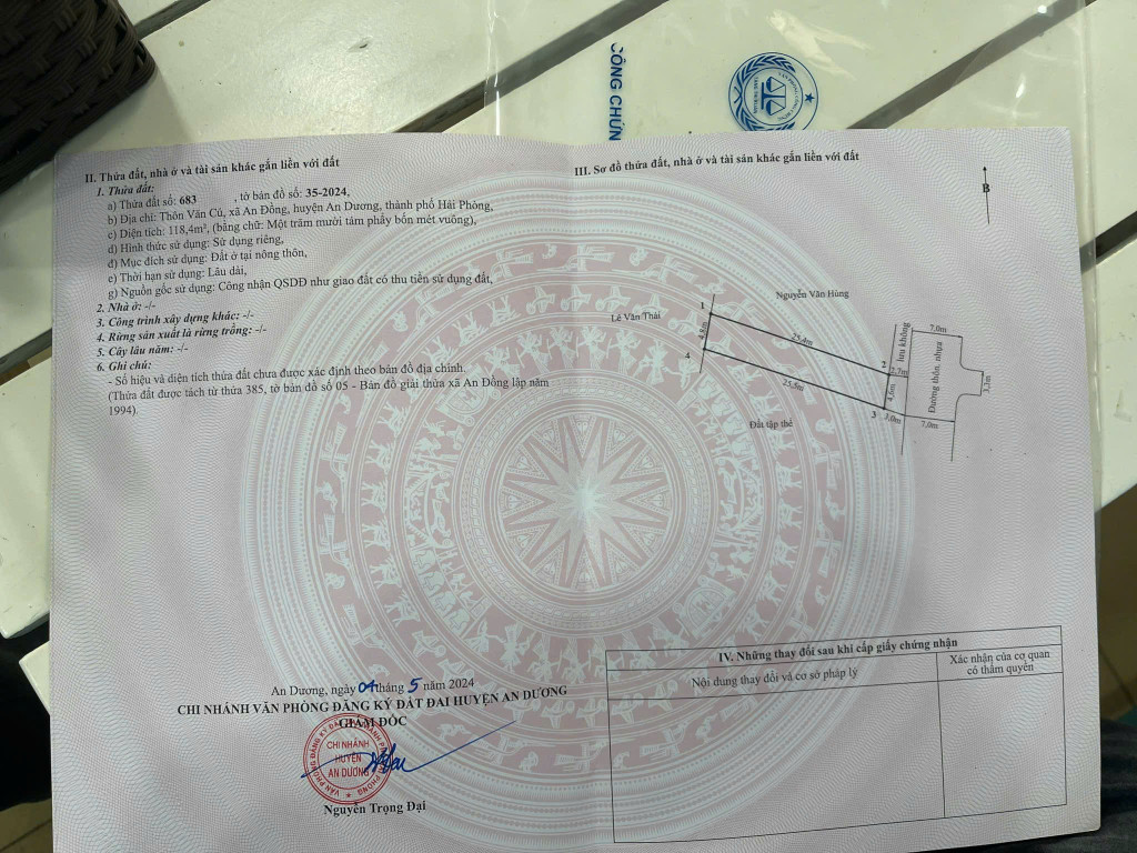 Bán đất 118m² ngang 4,6m lô góc. đường nhựa 10m giá 4.26 tỷ tại An Đồng An Dương. liên hệ 0362558882