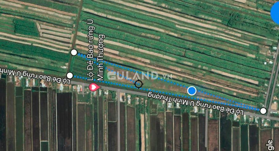 👉🏻Khu đất có chiều dài gần 1️⃣Km Mặt tiền là sông tiếp là  đường "Lộ đê bao rừng U Minh Thượng" tuyến đường nối liền xã An Minh Bắc