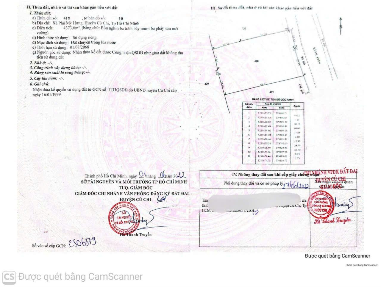 (L394) Đất xã Phú Mỹ Hưng, dt 4.373m2, thổ cư 281m2, đất ở, giá 8 tỷ