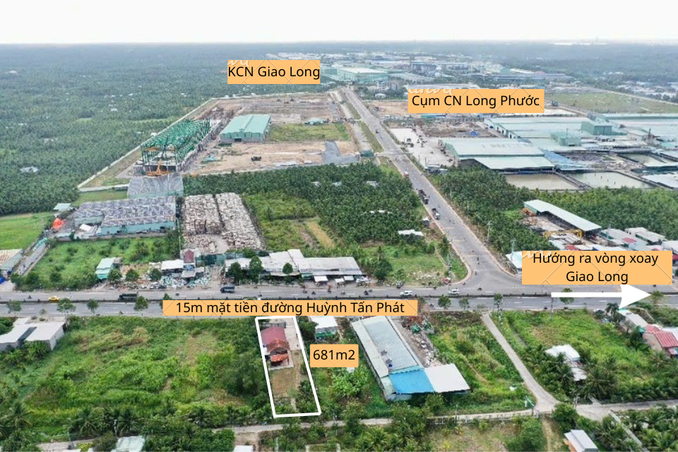 Bán Đất 681m² thổ cư 100m² giá 16 tỷ tại Xã An Phước Huyện Châu Thành Bến Tre