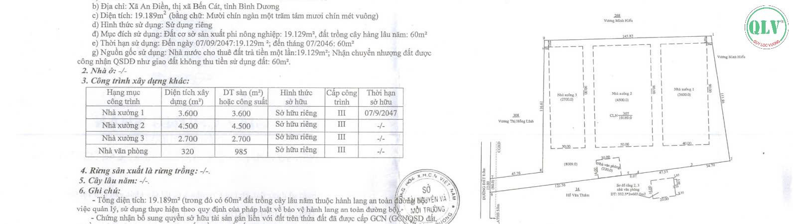 Cho thuê nhà xưởng 11.120 m2 An Tây, Bến Cát, Bình Dương